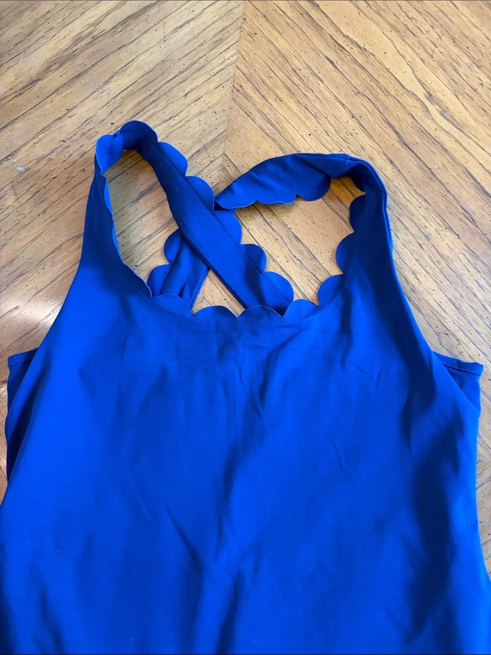 J. Crew navy Scalloped Mini Dress